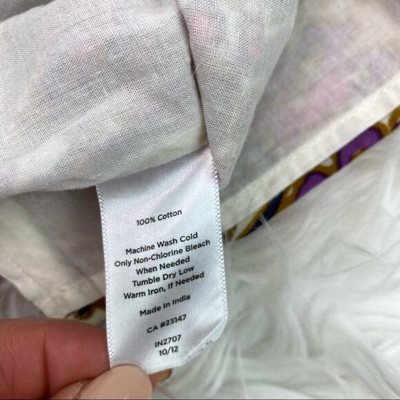 Talbot's Sleeveless Top Size 8P Purple Medallion - Picture 6 of 6